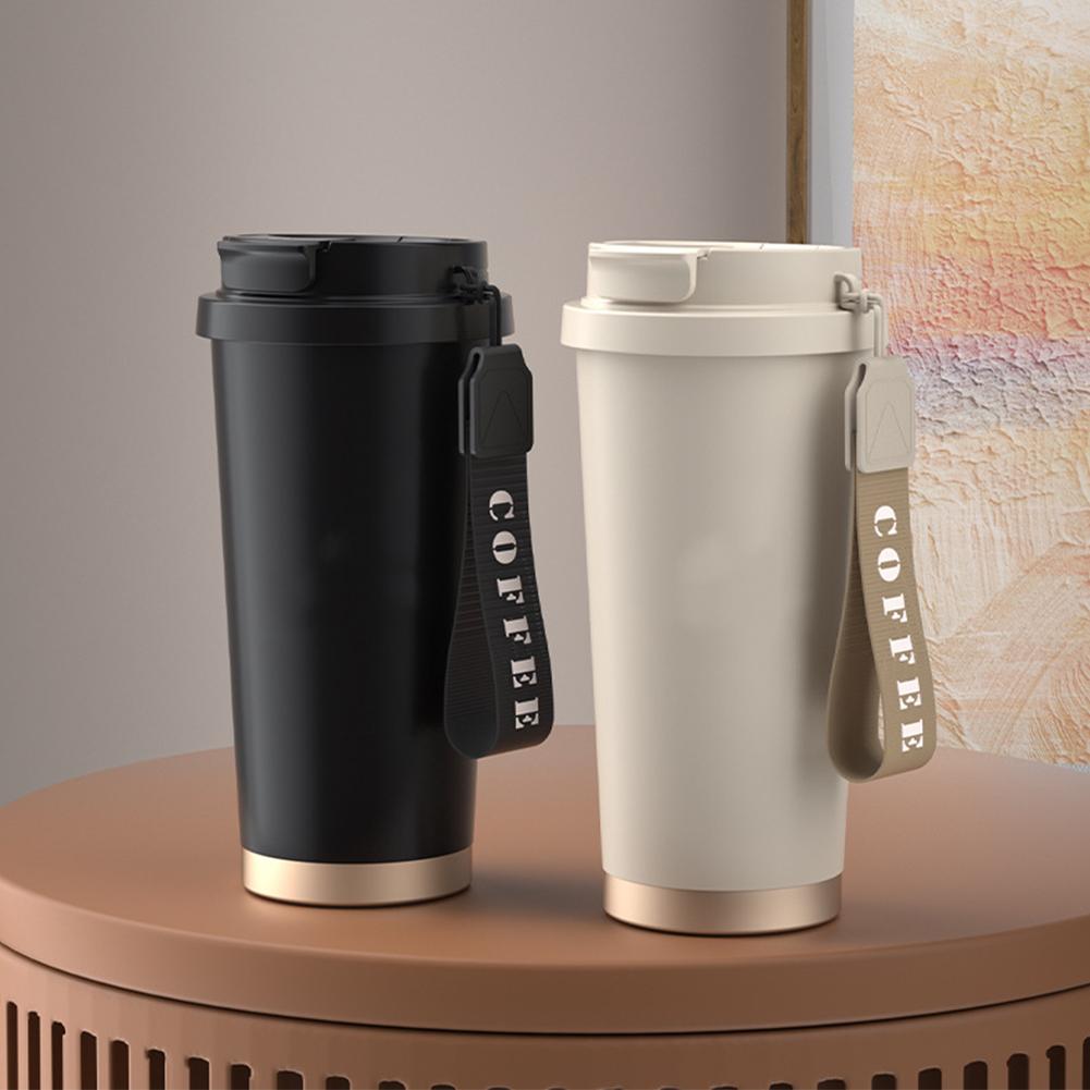 530ml Large Capacity Ceramic Vacuum Flasks Reusable Double Wall Thermoses Stainless Steel Coffee Mug Insulated Cup Home Supplies