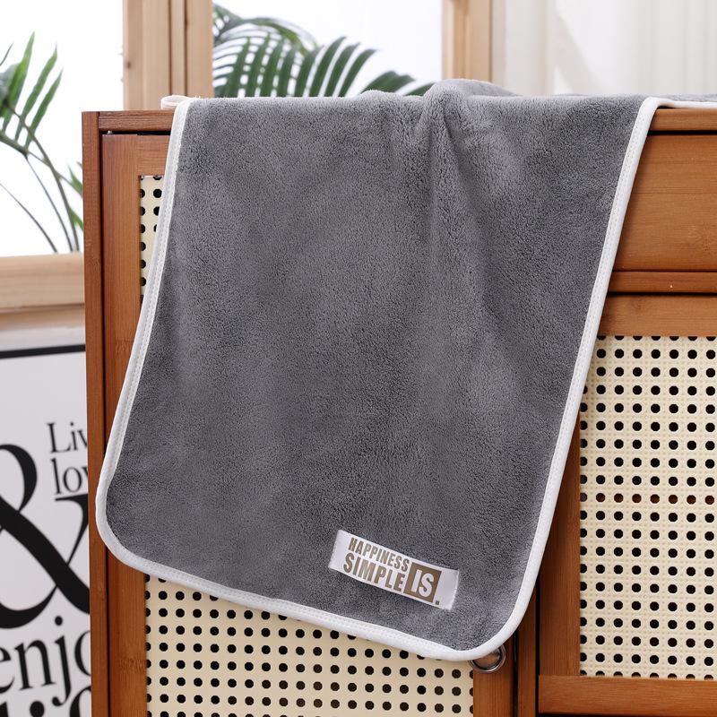 Toalha de rosto adulto de veludo coral, toalha espessada 35*75, toalha universal macia e absorvente