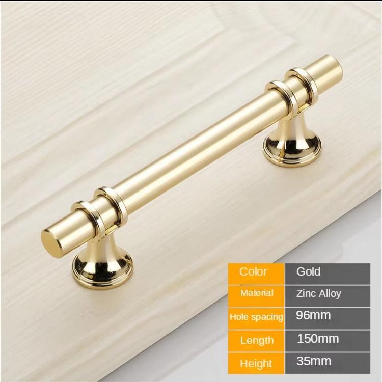 Moderne Zinklegierung Schwarz Gold Türgriffe Küchenschrankgriffe Massive Schubladengriffe Mode Möbelgriff Beschläge Möbel