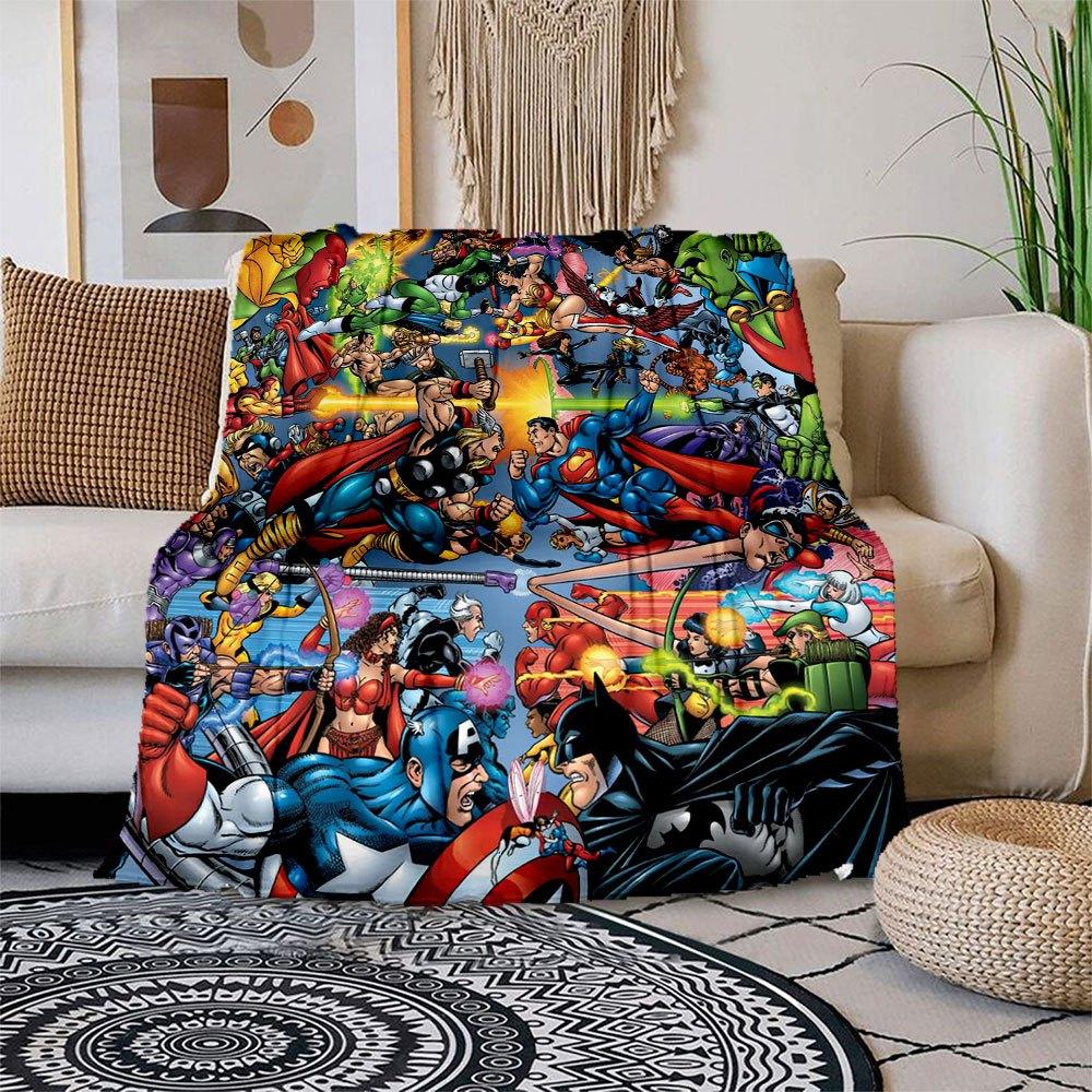 

Superhero Battle: Epic Comics Art PrintBlanket Flannel Throw Blanket for Sofa, Bed, Travel, Camping, Office, Couch, Chair 80cm×120cm