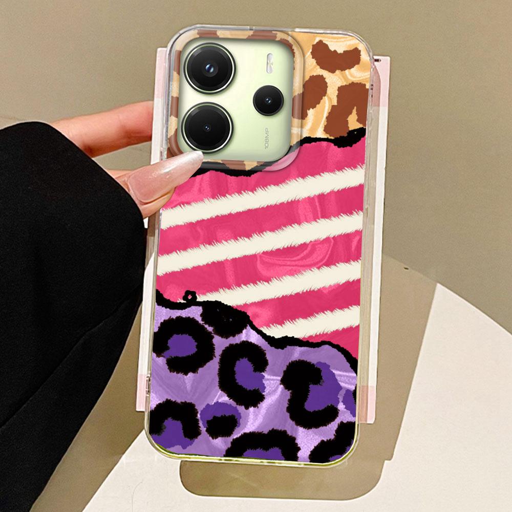 

Чехлы для телефонов с леопардовым принтом и текстурой «водная волна» для Xiaomi Redmi 14C 13C A3 A3X Note 10 11 11S 12 Pro TPU чехол силиконовые сумки крышка Poco X5 Pro 5G белый