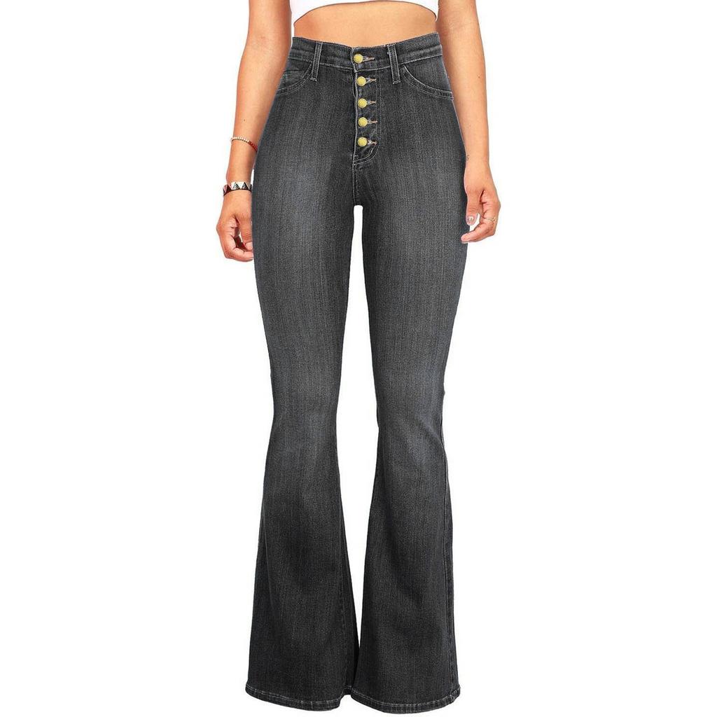 Women's Jeans Casual Solid Color Casual Pants Versatile Slim Fit  Jeans