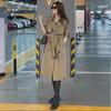 Women's British Style Double-Breasted Knee-Length Trench Coat for Spring & Autumn 2024
