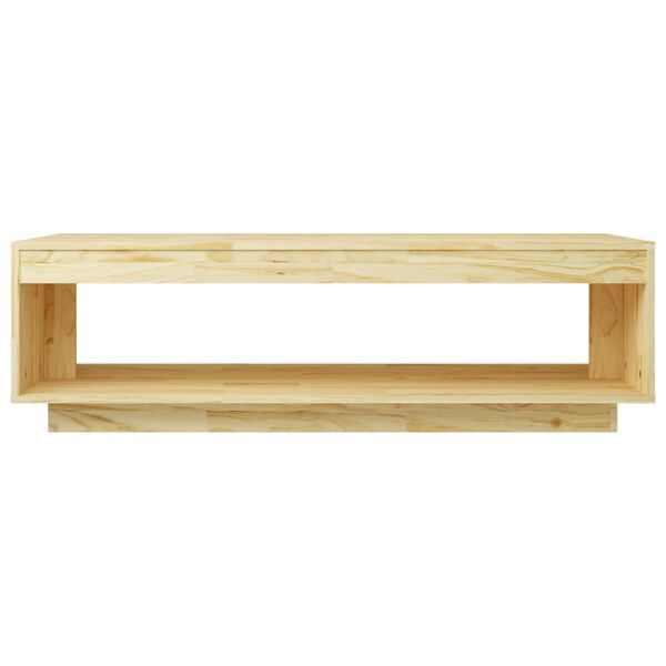 Wohnzimmer-Couchtisch, Beistelltisch für das Sofa, TV-Schrankspeicher, 110x50x33,5 cm aus massivem Kiefernholz