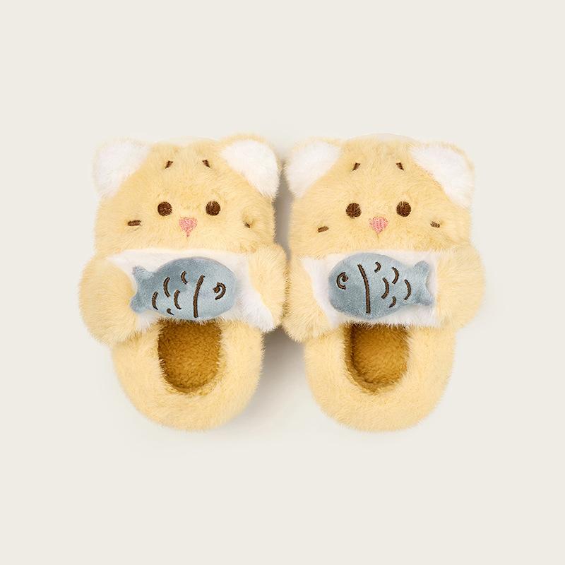 Children's Cotton Slippers For Winter, Female Baby, Indoor Home, Children's Bunny Cartoon Cute Floor, Fuzzy Cotton Slippers