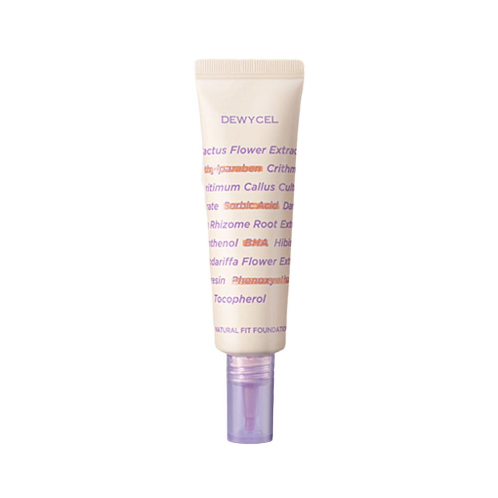 DEWYCEL Natural Fit Foundation Natural Beige Dual Set 30ml + 30ml Long-Lasting Lightweight Hydrating Liquid Base Makeup