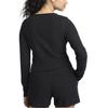 Nike Sportswear Chill Knit Slim Fit Zip-Up Long Sleeve Women Tops Black FN3682-010