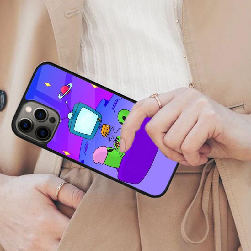 Aesthetics Cute Cartoon alien space Magnetic Phone Case For iPhone 17 Air 16 14 13 12 Pro Max 15 Plus Wireless MagSafe Cover