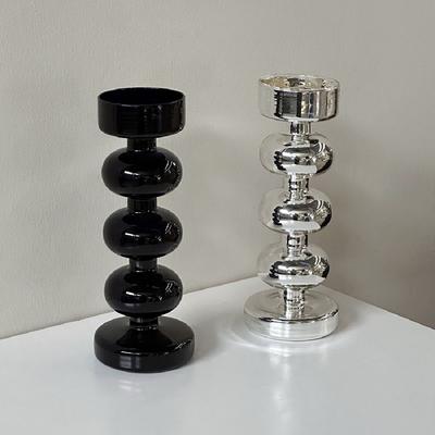 European Style Glass Candle Holders Romantic Candle Stands Simple Tea Light Rack  Home Room Decor
