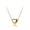 Lokaer Titanium Stainless Steel Love Heart Pendant Necklace Jewelry Rose Gold Color Chain Link Wedding Necklace for Women