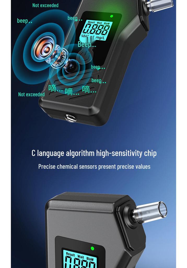 Portable LED Breathalyzer for Car and Home BAC Testing