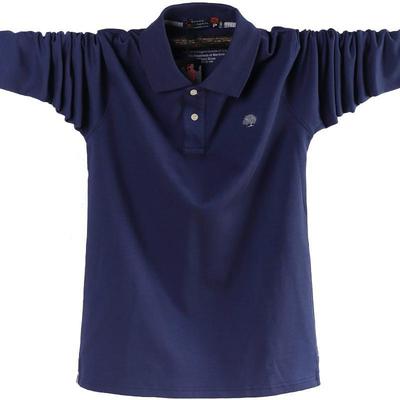 Yeni Erkek Polo Gömlek Uzun Kollu Polo Gömlek İş Rahat Pamuk Erkek Üst Tee Artı Boyutu 6XL