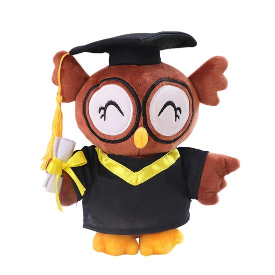 Graduation Owl Bear Doll Cute Plush Class of 2025 Gift for Her