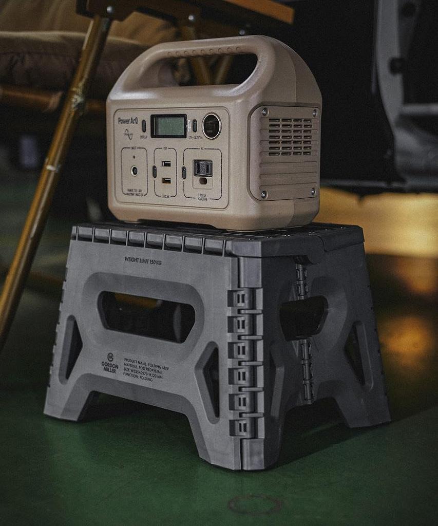 GORDON MILLER Folding Step Low, Folding Step Stool, Car Wash Platform, Outdoor Camping, Dark Gray