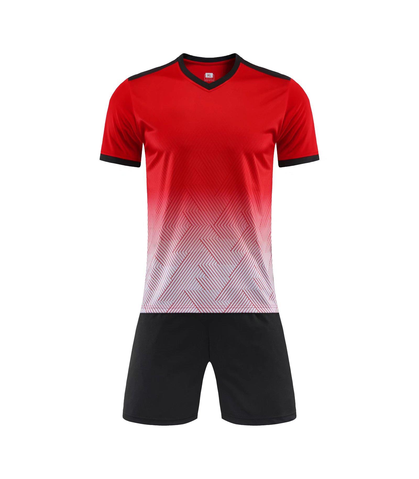 

High Quality Football Jersey Set For Primary And Secondary School Students Game Jersey Adult Children S Football Training Jersey Group Buying Diy Children 3xs (height 120-135) красный