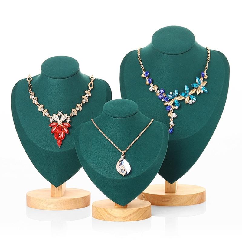 Set of 3 Soft Touch Velvets Jewelry Presentation Rack Enhances Visual Appeal Suitable for Various Jewelry Showcasing
