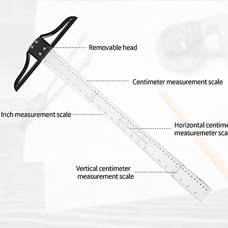 NEW T Square Ruler 45/60/70/80cm Plastic Drafting Ruler Removable T Head Drawing Drafting Tool Design Art Supplies