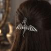 Vintage Flying Dragon Hair Clip Elegant Retro Spring Clip Viking Dragon Hairpin  Valentine's Day