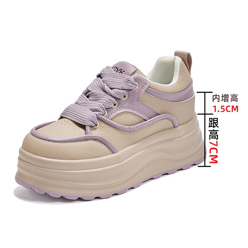 

2025 spring and summer new platform in-height small white shoes, women s shoes, sports and casual classic versatile board shoes 40