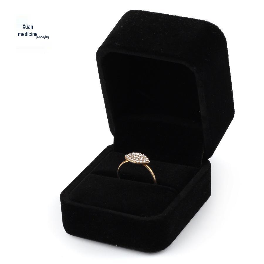 Set of 16 Black Velvet Jewelry Boxes for Earrings, Rings, Pendants, and Bracelets with Logo.