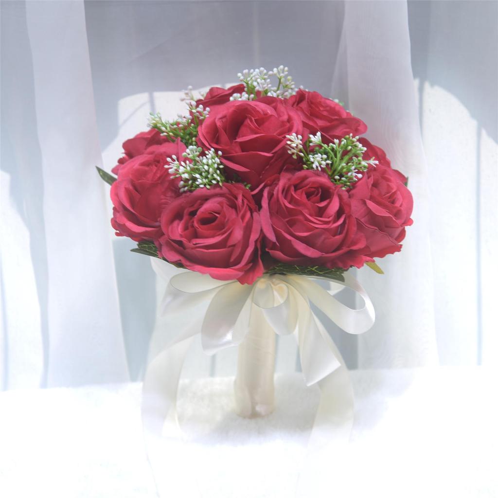 European Style Bridal Bouquet - Artificial Wedding Photography and Home Decoration Flowers