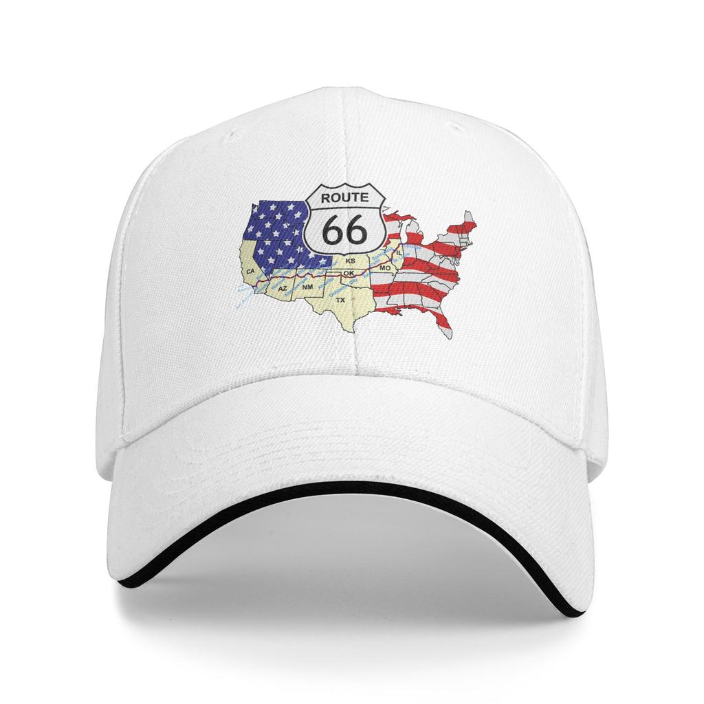 Personalized Americas Highway Route 66 Baseball Cap Hip Hop WoUnisex Unisexs Adjustable  Dad Hat Summer Snapback Caps