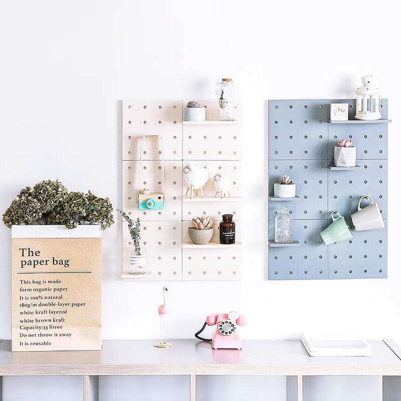 Wall-Mounted Punch-Free Pegboard Shelf