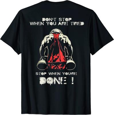 NEW LIMITED Gym Quotes Back Fitness Bodybuilding Squat Tees T-Shirt Tops Tee