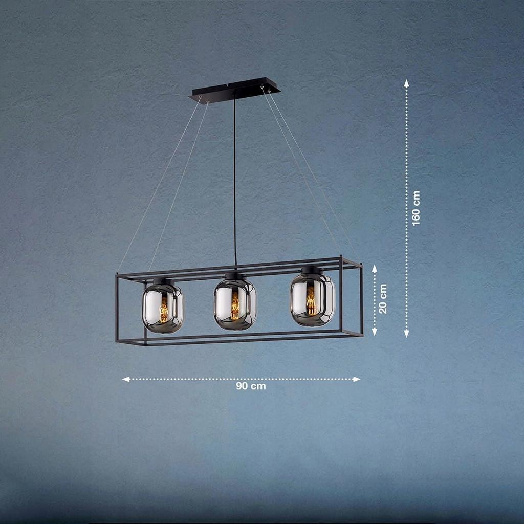 Hanging Ceiling Lamp for Living Room Dining Room 3 Glass Shades