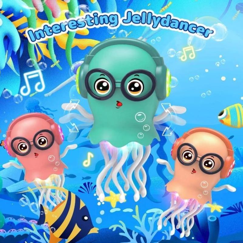 Dancing Jelly Fish Toy Smart Tentacle Explorer With Led Lights Music Automatic Obstacle Sensor Toy