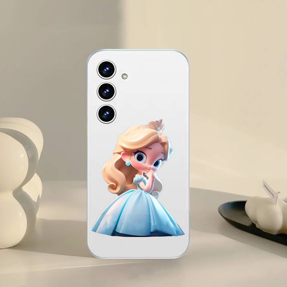 Cute Princess Phone Case For Samsung Galaxy S21 S22 S23 S24 S25ULTRA FE Ultra Plus5G A52S Transparent Cover