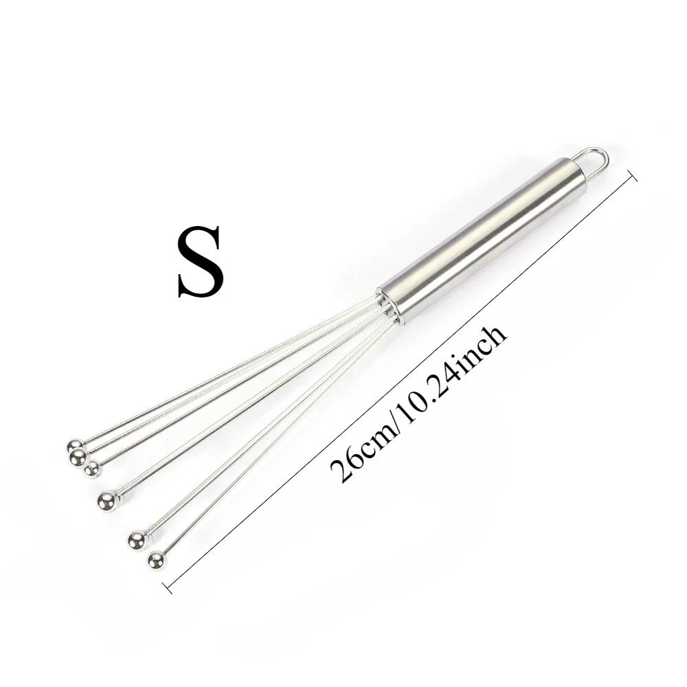 

1 шт 10/12 дюймовый венчик из нержавеющей стали с шариком ручной стальной венчик для взбивания яиц и крема кухонные принадлежности для выпечки