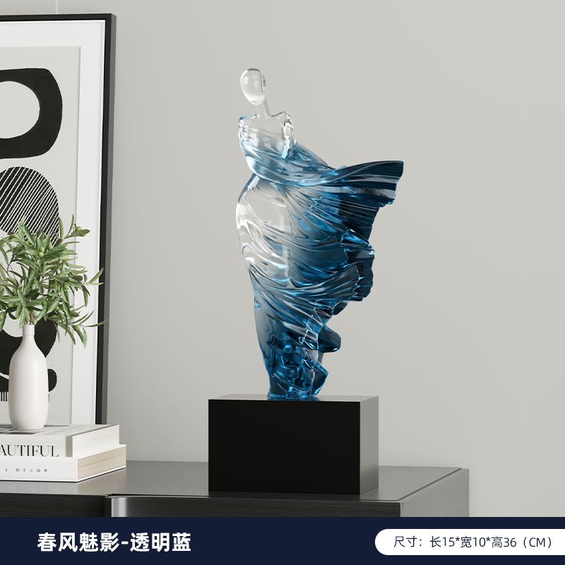 

Figurines Nordic Abstract Character Resin Sculpture Crafts Office Cafe Table Ornament Art Living room Desktop Statues Home Decor синий