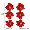 European and American Cross-border Long Bohemian Earrings Ins Style Metal Lacquer Flower Stud Earrings Earrings Earrings Women