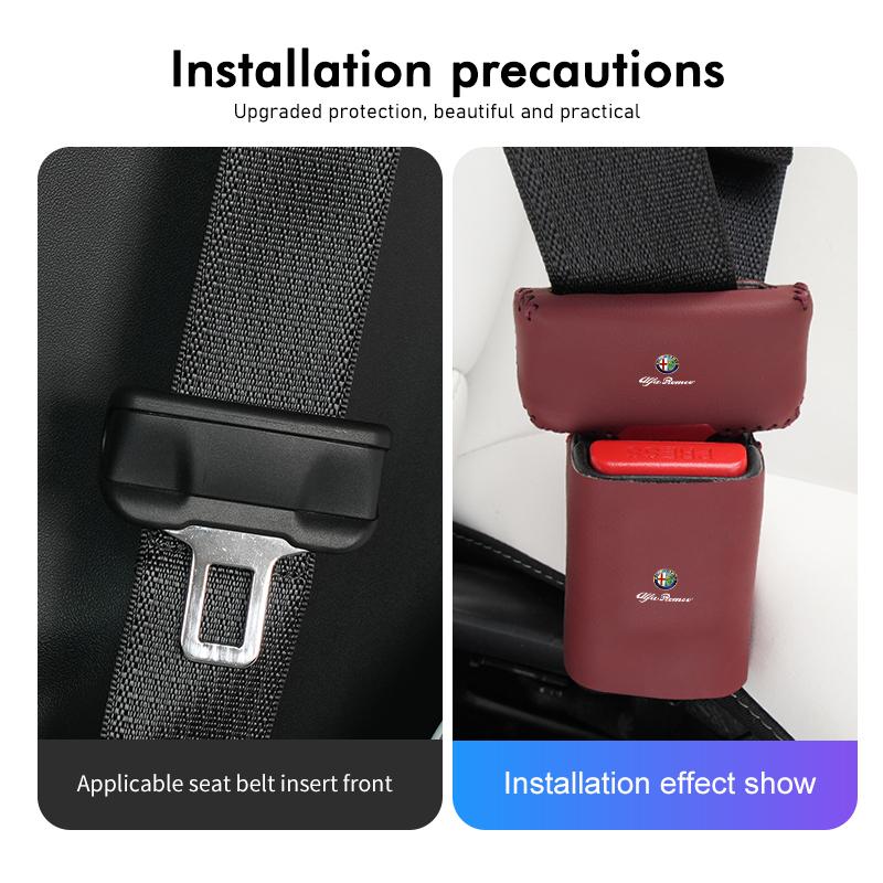 OTFDU1 For Alfa Romeo Anti-collision Scratch-proof Car Seat Belt Buckle Protection Cover 159 Giulietta Giulia 147 Mito 156 159 166 GT