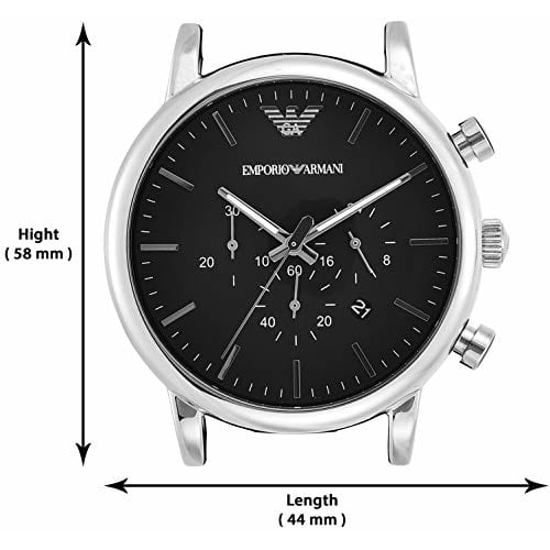 Emporio Armani AR1828 Men's Watch, Officially Imported, Black