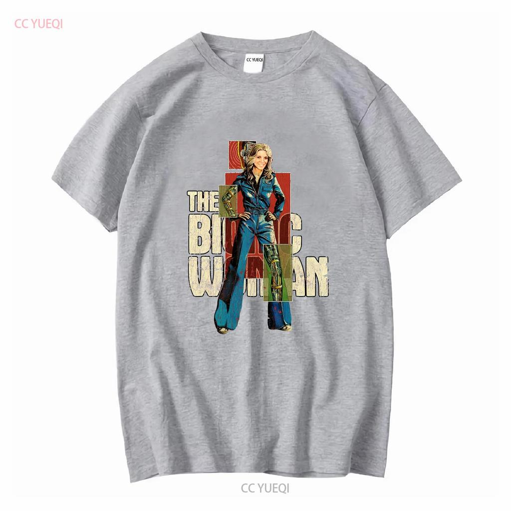 Movie Design T Shirt Jaime Sommers The Bionic Woman Steve Austin Lee Majors vintage Washed Versatile homme graphic Stylish