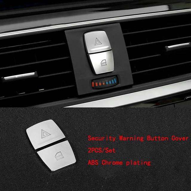 Chrome Gear Shift Panel Front Headlight Switch Engine Start Stop P Shift Button Cover Trim For BMW 2 3 4 Series 3GT F30 F20 F36