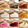Joliannss Wool Imitation Sheepskin Rugs Faux Fur Non Slip Bedroom Shaggy Carpet