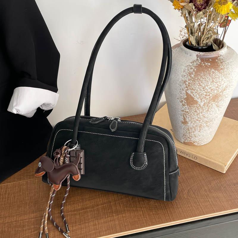 Borsa a spalla retrò piccola, Borsa a tracolla singola, Grande capacità per il pendolarismo, Borsa a sacco Boston