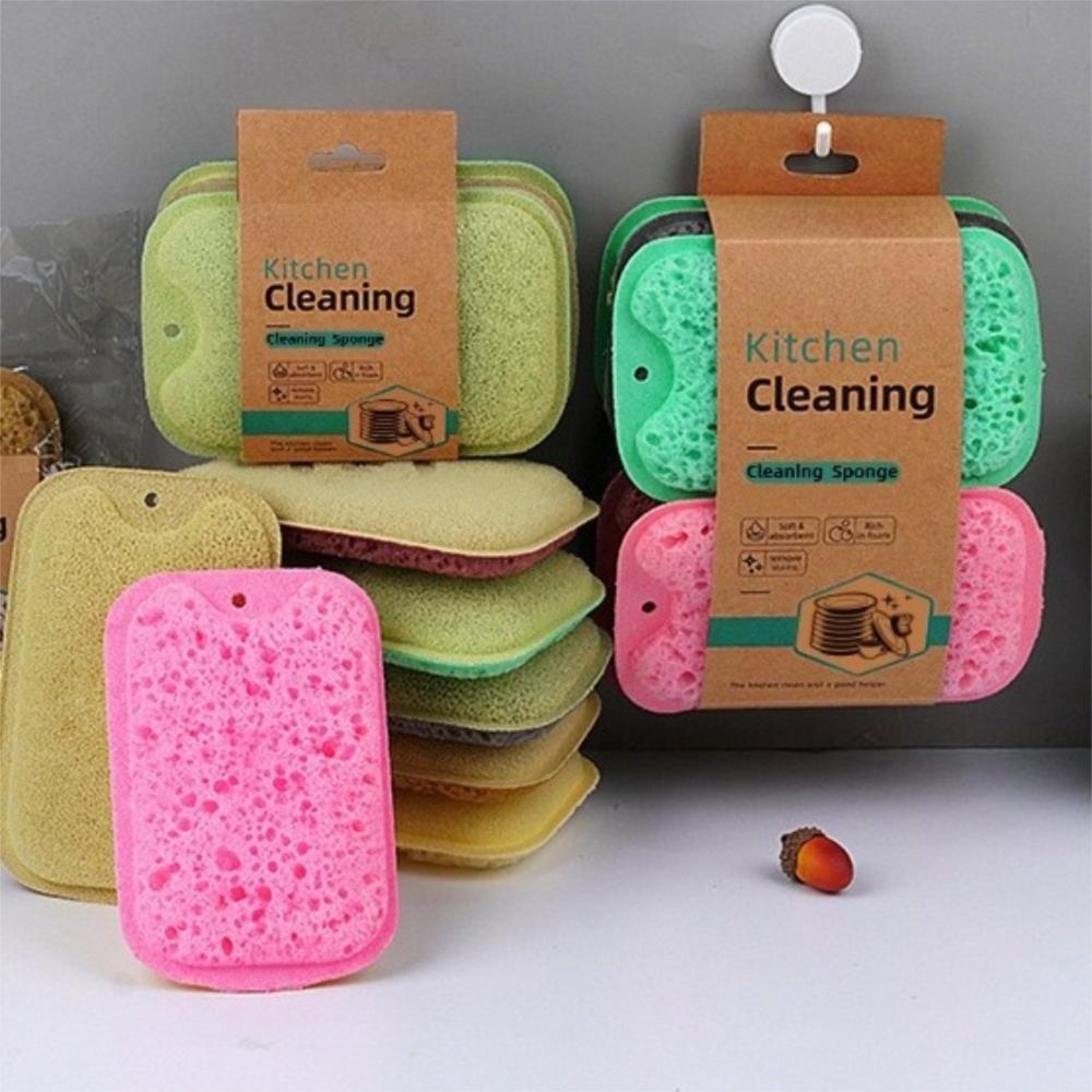 6pcs/set Reusable Sponge Wipes High Density Dishwashing Sponges Cleaning Sponges  Dishwashing