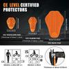 Full CE Level 2 Certified Motorcycle Armor Back Pad Elbow and Shoulder Protection Pads Set Shoulder Jacket Back Protector Insert