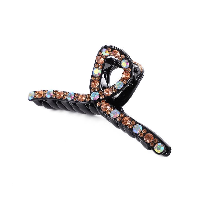 Elegant Rhinestone Diamond-Studded Shark Clip for Women