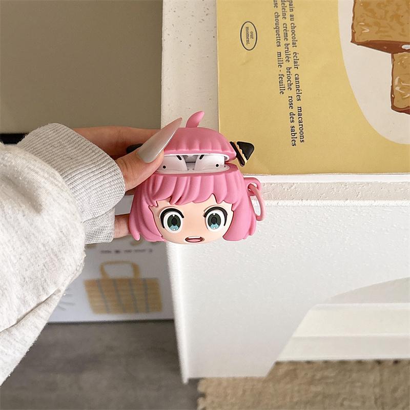 Japanese Cartoon Anime Anya Earphone Case for AirPods 4 2024 Silicone Wireless Heapdhone Cover for AirPods Pro 2 for Airpods 3 2