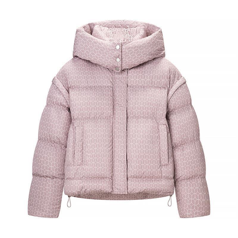 Womens Winter Hooded Cotton Blend Oversized Casual Long Sleeve Coat In Solid Colors