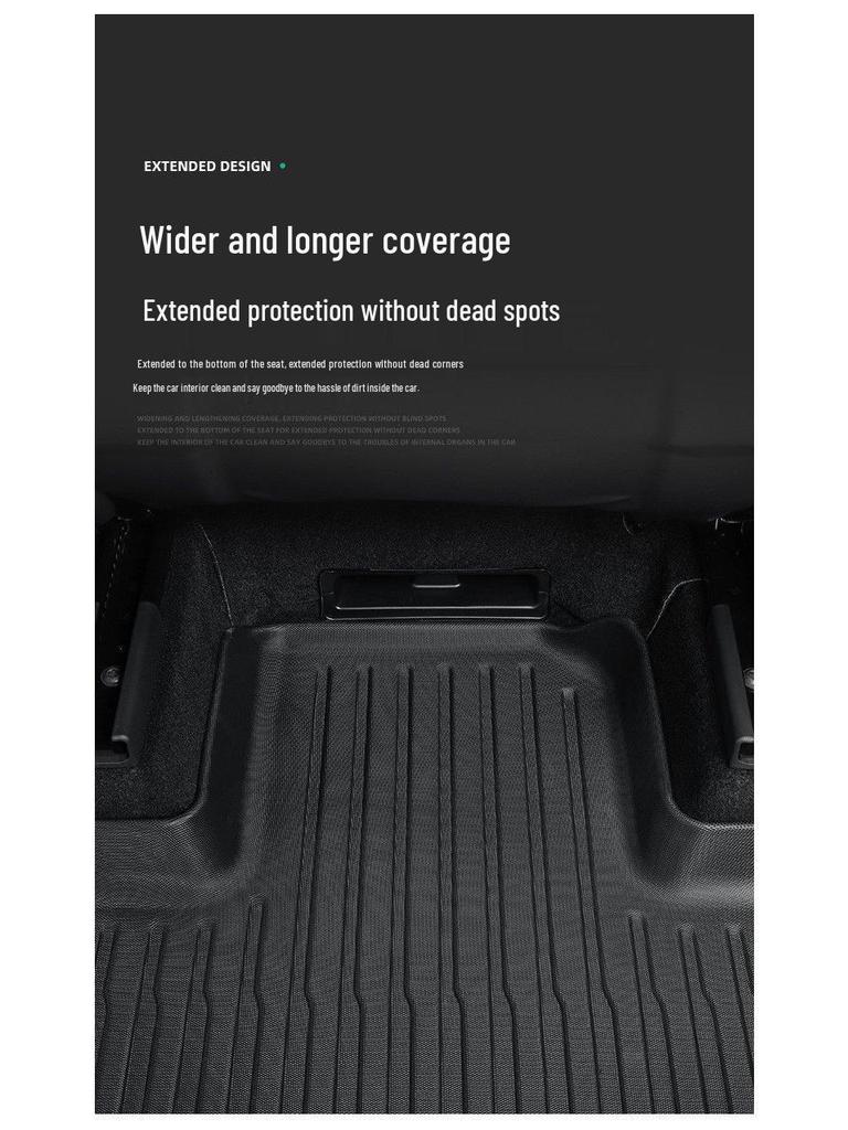 Tesla Model Y/6-Seater Full Coverage TPE Floor Mats for Interior Modification