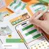 Emoji Sticky Notes: Green Bubble Chat Box Design for Students & Journaling, High-Quality Appearance for Note-Passing Fun.
