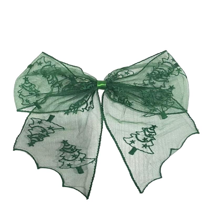 Black Bow Hair Clips Bat Embroidery Lace Tulle Veil Gothic Hairpins Spooky Halloween Cosplay Hair Accessories For Women Girls