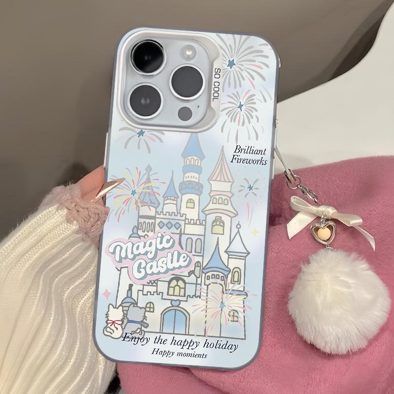 Fireworks Castle Hard Shell Case for iPhone 11/12/13 Pro/14 Pro Max