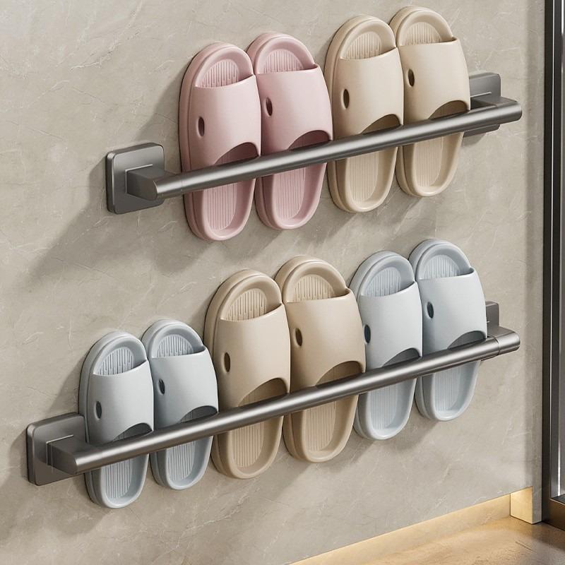 1PC Bathroom Slipper Rack, No Punching, Toilet Rack, Shoe Wall Storage, Toilet Wall Hanging, Shoe Rack, Drain Rack.